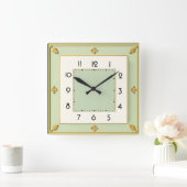 Art Deco Elegant Vierkante Klok (Huis)