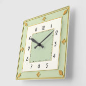 Art Deco Elegant Vierkante Klok (Hoek)