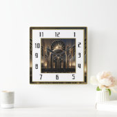 Art Deco Elegant Vierkante Klok (Huis)