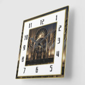 Art Deco Elegant Vierkante Klok (Hoek)