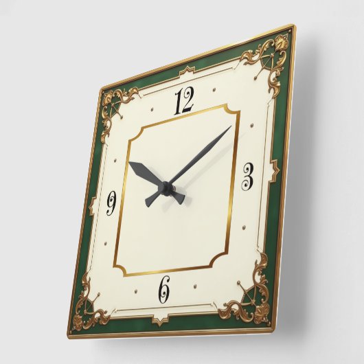 Art Deco Elegant Vierkante Klok (Hoek)