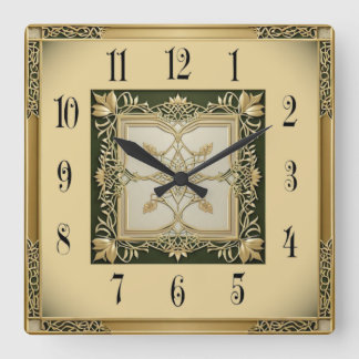 Art Deco Elegant Vierkante Klok