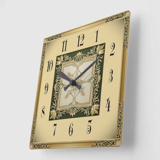 Art Deco Elegant Vierkante Klok (Hoek)