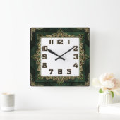 Art Deco Elegant Vierkante Klok (Huis)