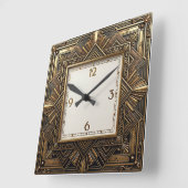 Art Deco Elegant Vierkante Klok (Hoek)