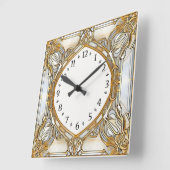 Art Deco Elegant  Vierkante Klok (Hoek)