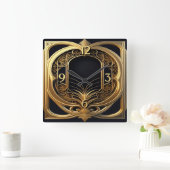 Art Deco Elegant Vierkante Klok (Huis)