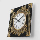 Art Deco Elegant Vierkante Klok (Hoek)