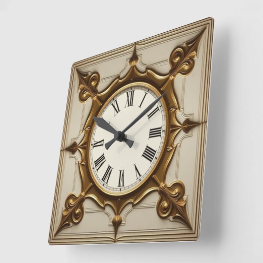 Art Deco Elegant Vierkante Klok (Hoek)