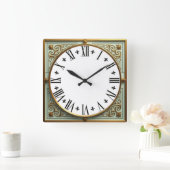 Art Deco Elegant Vierkante Klok (Huis)