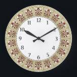 Art Deco Elegant Wall Grote Klok<br><div class="desc">Great clock design. You will love it like others. Be free to use this design for other product you like or to customize and add your text. Follow me for more. Thank you. Have a nice day.</div>
