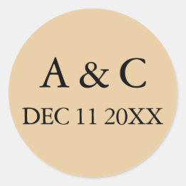 Art Deco Elegant Wedding Ronde Sticker