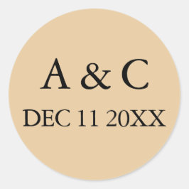 Art Deco Elegant Wedding Ronde Sticker