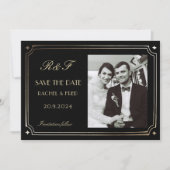 Art Deco Elegant Zwart Goud 20s Classic (Voorkant)