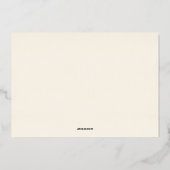 Art Deco Elegant Zwart Goud 20s Classic Folie Uitnodiging (Achterkant)