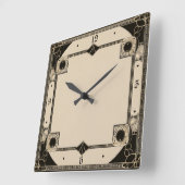 Art Deco Elegant Zwart Vierkante Klok (Hoek)