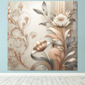 Art Deco: Elegante Botanicals en Geometrische Luxe Canvas Afdruk (Insitu (Houten vloer))