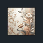 Art Deco: Elegante Botanicals en Geometrische Luxe Canvas Afdruk<br><div class="desc">Deze digitale kunst heeft een elegant,  gestructureerd ontwerp met gestileerde bloemmotieven en botanische motieven in de tinten goud en zilver,  geaccentueerd met subtiele geometrische patronen en rijke metaalachtige tinten,  en straalt een moderne,  maar tijdloze luxe uit.</div>