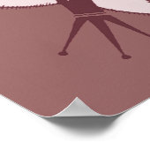 Art Deco Elegante Dame in Pet Poster (Hoek)