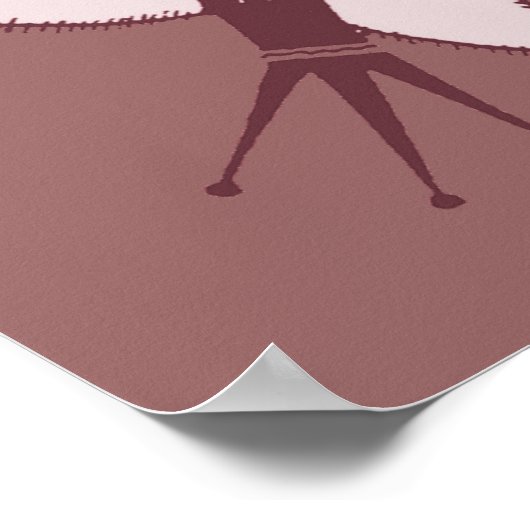 Art Deco Elegante Dame in Pet Poster (Hoek)