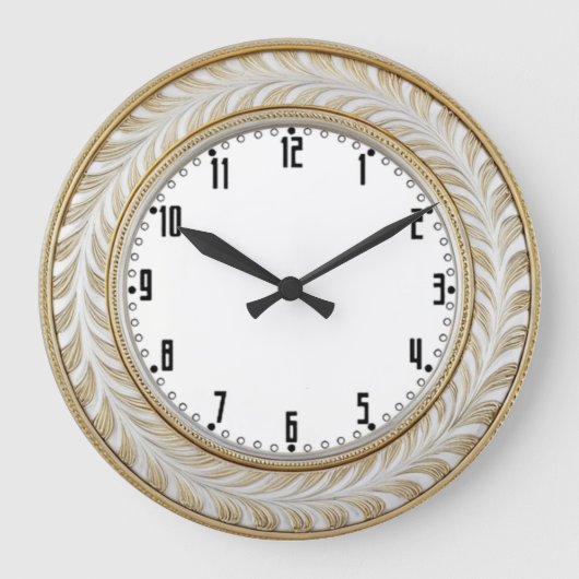 Art Deco Elegante Muur Grote Klok (Voorkant)