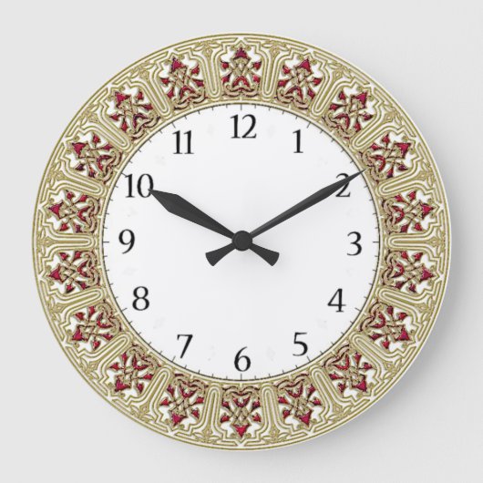 Art Deco Elegante Muur Grote Klok (Voorkant)