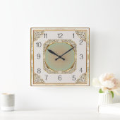Art Deco Elegante Muur Vierkante Klok (Huis)