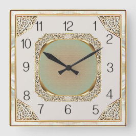 Art Deco Elegante Muur Vierkante Klok