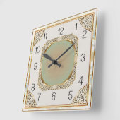 Art Deco Elegante Muur Vierkante Klok (Hoek)