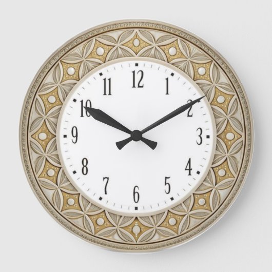 Art Deco Elegante Rond Grote Klok (Voorkant)