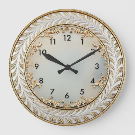 Art Deco Elegante Rond Grote Klok (Voorkant)
