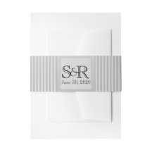 Art Deco Elegante Streep Bruiloft Belly Band