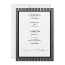 Art Deco Elegante Streep Bruiloft Uitnodiging