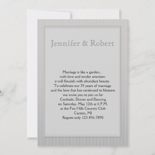 Art Deco Elegante Streep Jubileum Kaart (Voorkant)