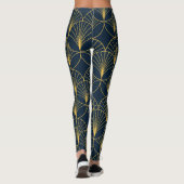 Art Deco Elegantie: Fan Motieven Leggings (Achterkant)