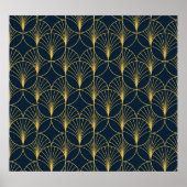 Art Deco Elegantie: Fan Motieven Poster (Voorkant)