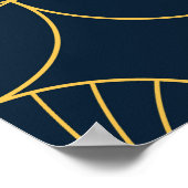 Art Deco Elegantie: Fan Motieven Poster (Hoek)