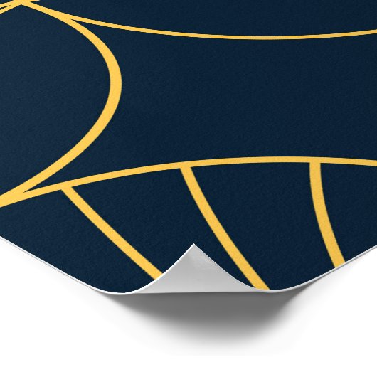 Art Deco Elegantie: Fan Motieven Poster (Hoek)