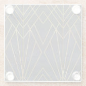 Art Deco Elegantie: geometrische glamour Glazen Onderzetter (Achterkant)