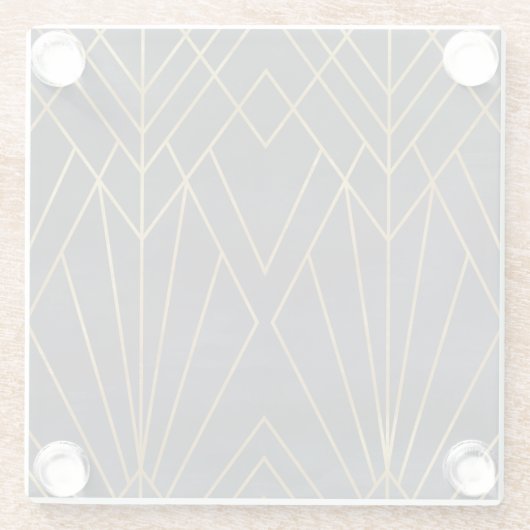 Art Deco Elegantie: geometrische glamour Glazen Onderzetter (Achterkant)