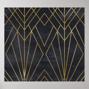 Art Deco Elegantie: geometrische glamour Poster