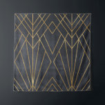 Art Deco Elegantie: geometrische glamour Wandkleed<br><div class="desc">Naadloos geometrisch patroon op papiertextuur. Art Deco achtergrond Art Deco vibes in een subtiel geometrisch patroon. Klassiek en elegant! Art Deco elegantie, een fijn motief voor een klassiek tintje. kunst, geometrisch, achtergrond, goud, naadloos, decor, klassiek, donker, ornament, modern, gouden, illustratie, textuur, retro, lijn, blauw, decoratie, inpakpapier, elegant motief, geometrische inrichting...</div>