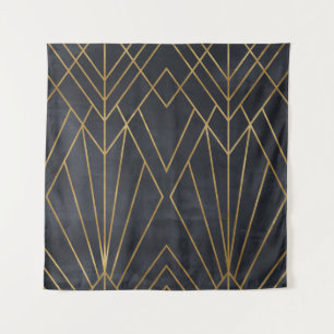 Art Deco Elegantie: geometrische glamour Wandkleed