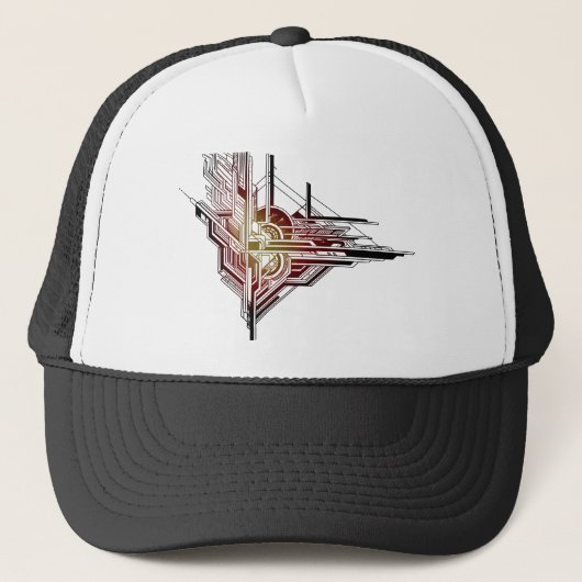 Art Déco Elegantie r Trucker Pet (Voorkant)