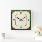 Art Deco Elegantie Vierkante Klok (Huis)