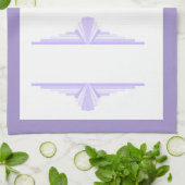 Art deco element in lila en paarse theedoeken (Gevouwen)