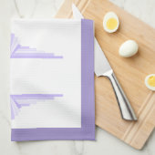 Art deco element in lila en paarse theedoeken (Quarter Fold)