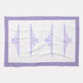 Art deco element in lila en paarse theedoeken (Horizontaal)