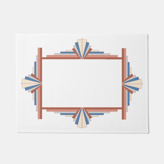 Art deco elementen in roos goud, bruin & blauw Mat (Voorkant)