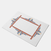 Art deco elementen in roos goud, bruin & blauw Mat (Schuin)